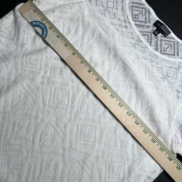 The Limited Women's Ivory Lace Overlay Short Sleeve Blouse Top Size S - Picture 8 of 8